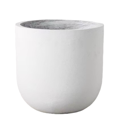 Curved Contemporary Planter (White)